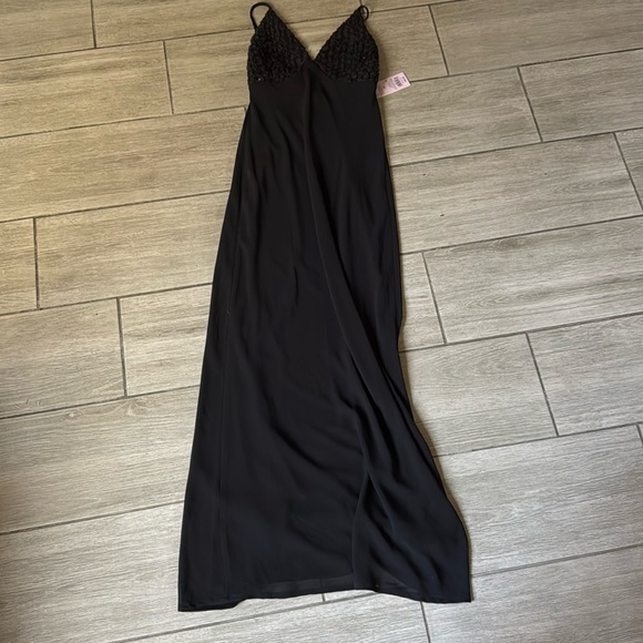 Wild Fable Black Rosette Top Maxi Dress XS NWT - Picture 1 of 7
